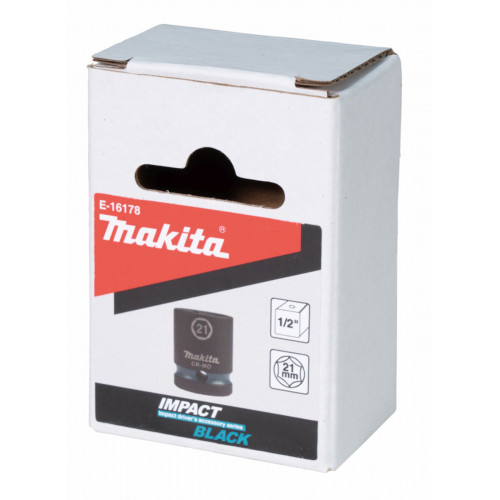 Makita E-16178 clé a douille 1/2", carré, IMPACT BLACK, 21mm
